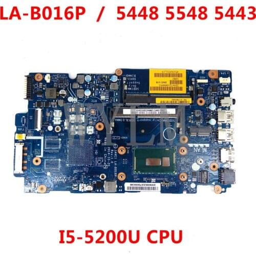 I5-5200U FOR Dell inspiron 5448 5548 5443 Laptop Motherboard ZAVC1 LA-B016P CN-0V25MC V25MC Mainboard 100%Tested
