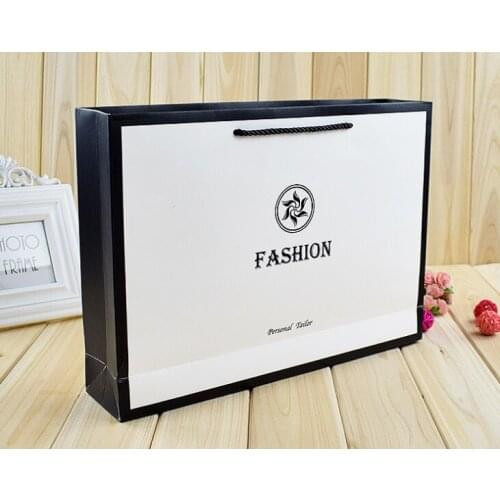 Recyclable Custom Printed Gift Shopping Carrier Kraft Extra Large White Paper Bag With Handles --XP2295