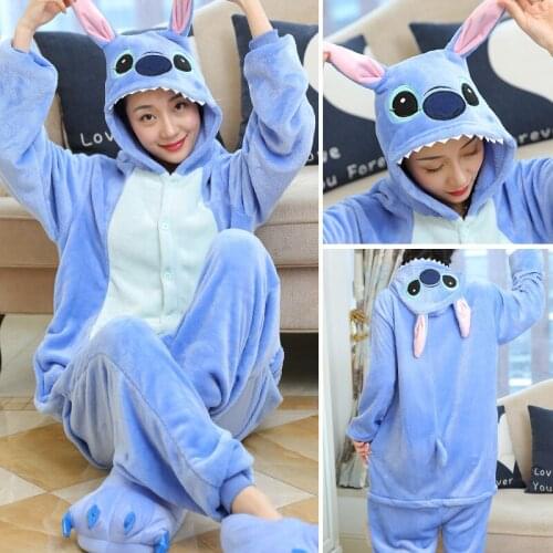 Totoro Pajamas Winter Children Flannel Pyjamas Kids Sleepwear Boys Onesies Girls Pajamas Sets Stitch Tiger Totoro Animal Pijama
