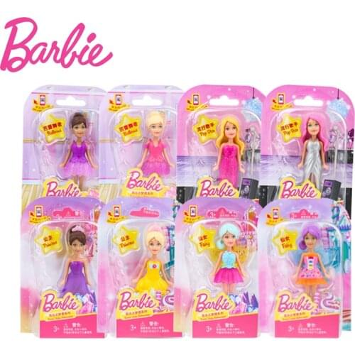 Genunie Mini Barbie Doll Make Believe Series Fairy Princess Pop Star Ballerina Collection Children Gifts Toys for Girls DVW34