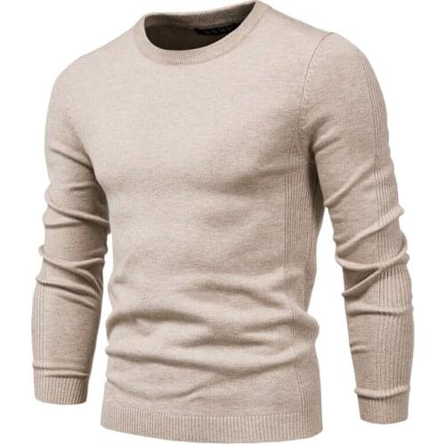 New Winter Thickness Pullover Men O-neck Solid Color Long Sleeve Warm Slim Sweaters Men Mens Sweater Pull Male Clothing