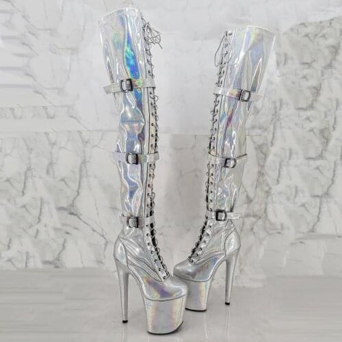 Leecabe 20CM/8inches sexy exotic young trend fashion boots High Heel platform Pole Dance boot