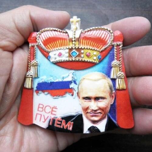 Russian high - grade silk screen male gods Putin tourist souvenirs refrigerator