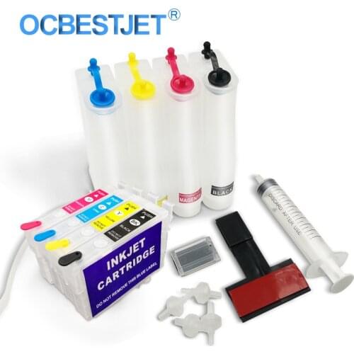 T1711-T1714 Continuous Ink Supply System For Epson XP-103 XP-203 XP-207 XP-33 XP-303 XP-306 XP-313 CISS Cartridge 4Colors/Set