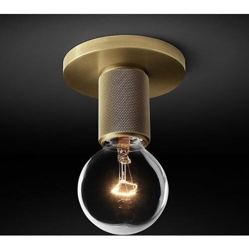 Nordic Postmodern Simple Copper Roof Lighting Studio Bedroom Corridor Point Balcony Individual Small Roof Lighting