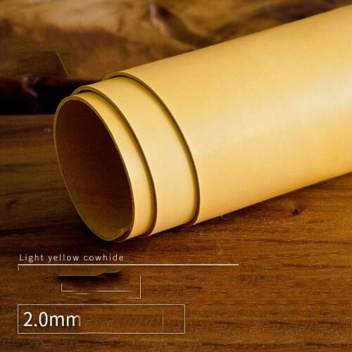 Light brown color 2.0MM cowhide genuine leather First layer Vegetable tanned leather