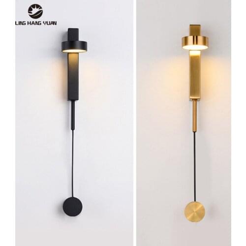 Led Indoor wall lamps rotation dimming switch Led wall light Modern stai wall deco Wall Sconce Light Llivingroom Bedside Light