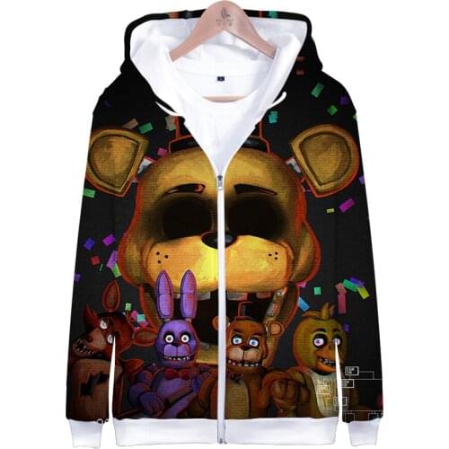 Fnaf 3D Hoodies sweatshirts 2020 New Boy FNAF Hoodie Sweatshirt Five Nights at FNAF Harajuku Outwear Jacket Coat Cartoon Tops