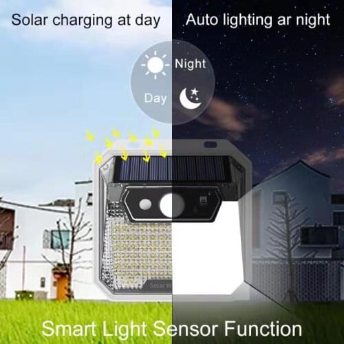 Intelligent Solar Wall Lamp Human Body Induction Flood Light Control Project Lighting Household Outdoor Garden Lamp