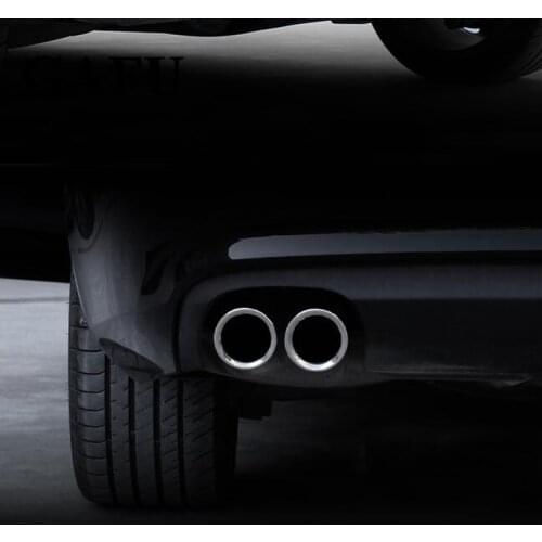 High quality Stainless Steel Car Rear Tail Throat matte Trim For VW Golf 7 GOLF 6 golf mk7 1.4T Car Accessories