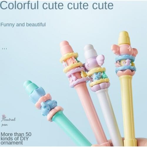 Stationery children students girls heart cartoon pens can play web celebrity pressure relief tool pen super cute Kawaii pen