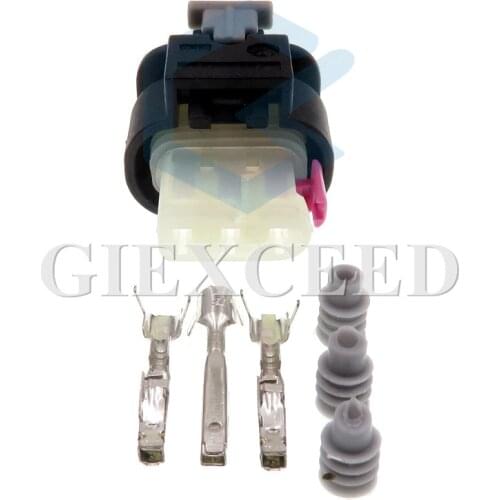 2 Sets 3 Pin 2-1718644-1 Car Waterproof Connector Electrical Plug Socket For VW Audi