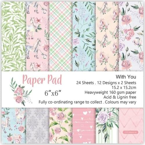 24Pcs/Lot Rose Retro Material Papers DIY Scrapbooking Album Diary Gift Decorative Paper Scrapbooking Paper