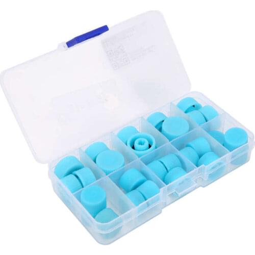 30Pcs A/C Refrigerant Port Cap Replacement Air Conditioning Charging Valve Dust Cover