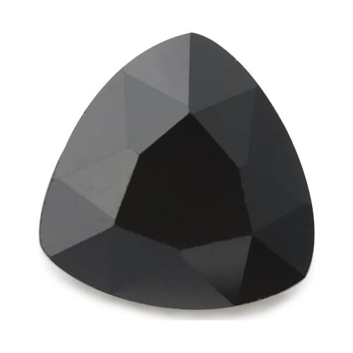 50PCS 3x3~15x15mm Trillion Shape Loose CZ Stone Black AAAAA Cubic zirconia Synthetic stone For Jewelry DIY Gems Stone