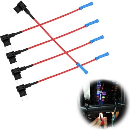 LEEPEE APM Tap Mini Blade Micro ATM Adapter 12V Car Fuse box Holder Add-a-Circuit Adapter 5 Pcs Auto Motri Insurance