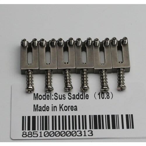 10.8mm Guitar Bridge Saddles Stainless Steel Tremolo Bridges Compatible with Fender Tele Strat Style Electric Guitar Replacement