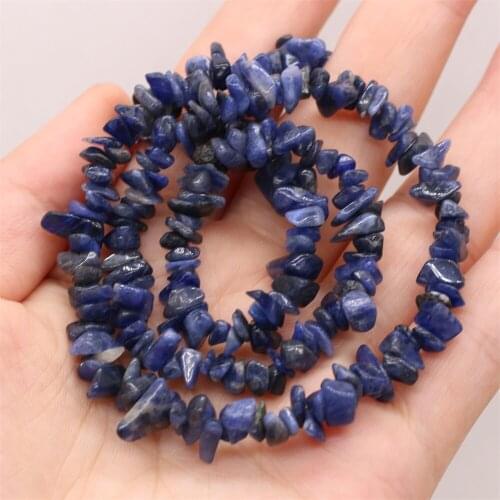 Natural Stone Beads: Fashion lapis lazuli Chip Irregular temperament Beads For Jewelry Making DIY Necklace Bracelet 3x5-4x6mm