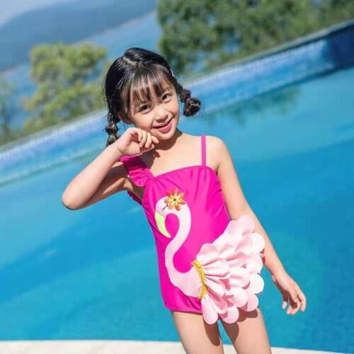 One-Piece Suits Swimwear For Girls Outdoor Sports Beach Batching Suit Children Girl Swimsuit For 2-12 Years Old
