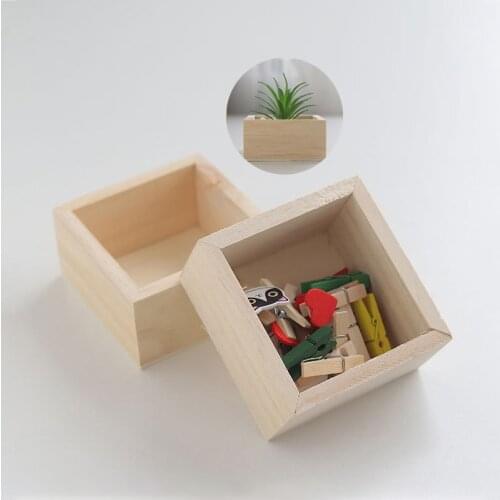 Storage Box Wooden Storage Box Wood Wooden Storage Box Home Small Department Store Finishing Desk Storage