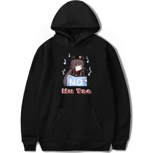 Hu Tao Hoodie Aesthetic Fashion Harajuku Unisex Casual Printed Genshin Impact Kawaii Clothing Streetwear Tops Women Sweatshirt