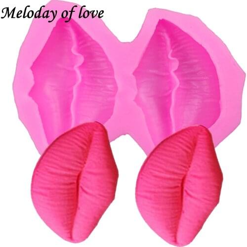 Lips chocolate Party cake decorating tools DIY mouth baking fondant silicone mold kitchen Baking accessories T0239