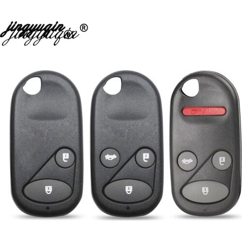 Jingyuqin 10pcs Remote Key Fob Shell 2/3/4 Buttons for Honda Civic CRV Accord Jazz Fit Odyssey Keyless Entry Case Car Style