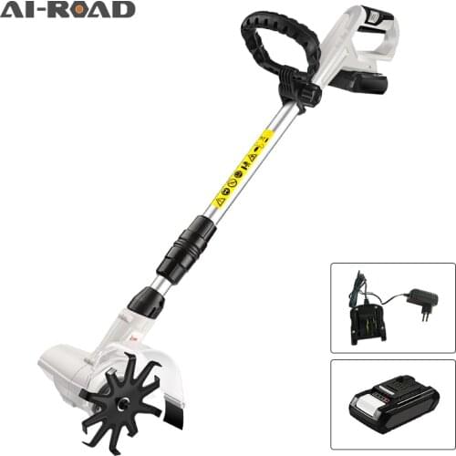 AI-ROAD Tiller Garden Rotary Mini Cultivator Machine Cordless Garden Power Tool Portable Cultivator Soil Ripper Grass Trimmer