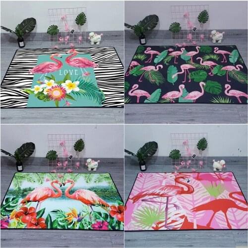 Hot Selling Ins Trend Nordic Flamingo Living Room Tea Table Bedside Blanket Floating Window Tami Mat Rectangular Yoga Mat