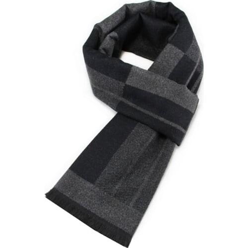 Men Scarf Autumn Winter Vintage Soft Plaid Scarf Mens Imitation Cashmere Scarf High Quality Brand Business Casual Scarfs