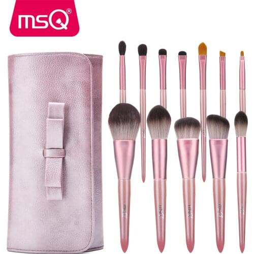 MSQ 12PCS Makeup Brushes Set Powder Foundation Eyeshadow Make up Brushes Kits Synthetic Hair Cosmetic Tools