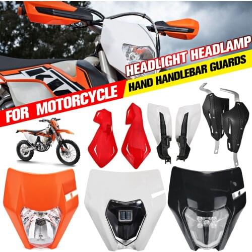 Motorcycle Headlight Headlamp 12V 35W For KTM EXC XCF F SMR Enduro Dirt Bike 2017-2018 Black White Orange