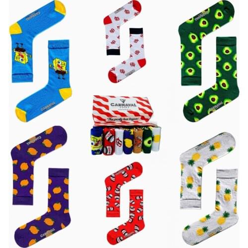 Socks 7 Pieces Set Colored Design Unisex Women And Men Sweatproof Washable Flex Discount Summer Winter Spring Autumn Fashion On