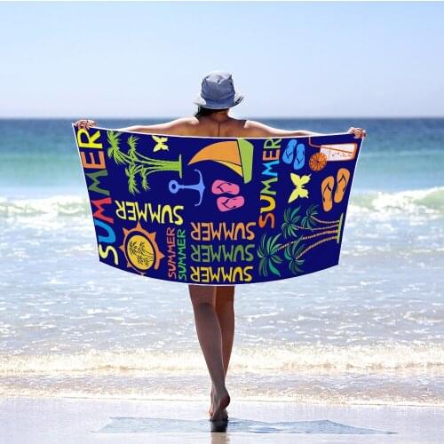 Hawaiian Style Summer Beach Towel Microfiber Fast Quick Dry Colorful Travel Swimming Backpacking Gear Blanket 70x150cm