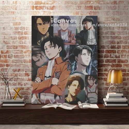 Levi Ackerman Attack on Titan Anime Collage Decoration Prints Canvas Home Decor Living Room Bedroom Poster Painting Wall Art