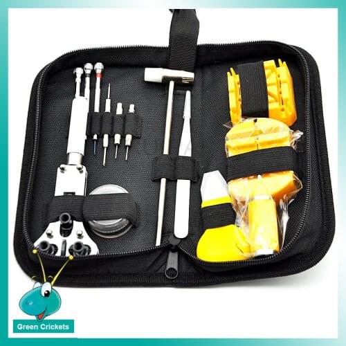 RK-002 30 in 1 Watch Repair Tool Bag Watchband Adjust Tools Watch Back Opener Watch Spring Bars Tools for Watchmakers