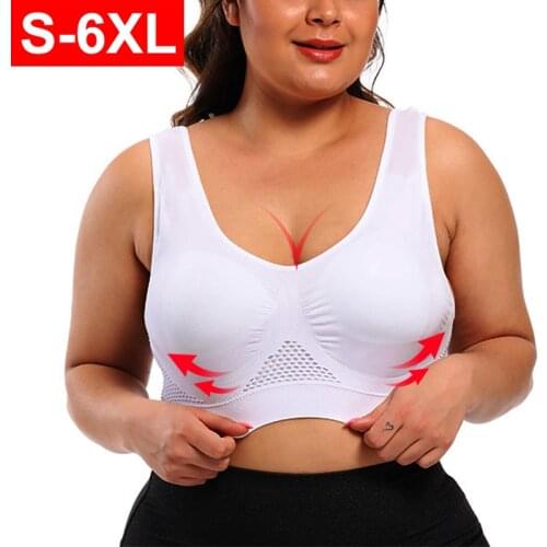 S-6XL Sports Bra Yoga Bras Solid Push Up Underwear Gyn Shirt Crop Women Seamless Sleep Wear Girl Sports Bra Sportswear Plus Size
