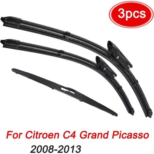 MIDOON Wiper Front Rear Wiper Blades For Citroen C4 Grand Picasso / C4 Picasso MK1 2008-2013 Windshield Windscreen 30"30"14"
