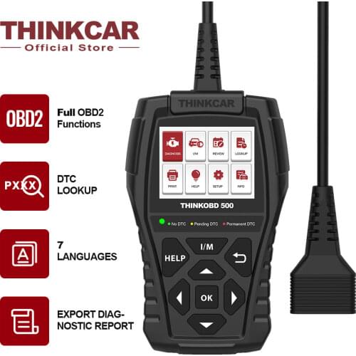 Thinkcar ThinkDiag ECU Coding Actuation Test Print Free All Car Brands Auto Scanner OBD2 Full System Diagnostic Tool 15 Reset