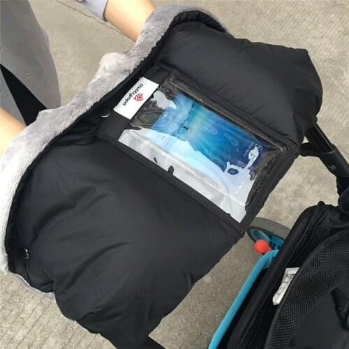 Stroller Gloves Winter Warm Kids Pushchair Hand Muff Waterproof Pram Accessory Mitten Baby Buggy Clutch Cart Thick Fleece Gloves
