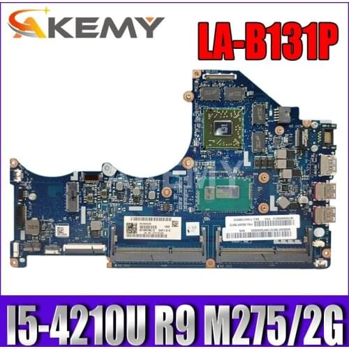 High quality ZIVY1 LA-B131P for Lenovo Ideapad Y40-70 Laptop Motherboard I5-4210U R9 M275X 2GB Fully Tested
