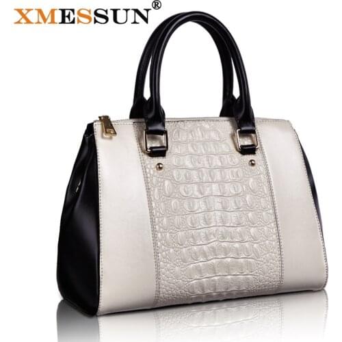100% Genuine Leather Bag Women Luxury Designer Handbag High Quality Tote Fashion Crocodile Pattern Shoulder Messenger Bag L65