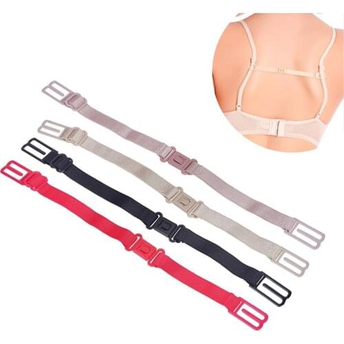 Anti Slip Bra Straps For Women Lady Adjustable Holder Belt With Back Clips Polyester Elastic Women Accessories