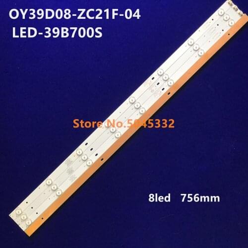 1set=4pieces For 39" TV 8LEDs LED STRIP 303WY390037 OY39D08-ZC21F-04 LE39F51S LED-39B700S pantalla LS390TU5P03