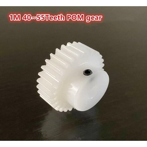 1 modulus POM plastic gear 1M 40T~55T reduction gear with high boss