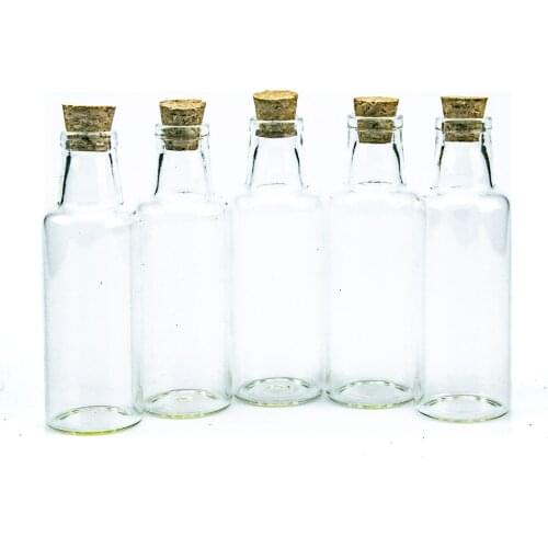 10 pcs 30x90x11 mm 35ml Clear Transparent Drifted Bottles Glass Bottles With Corks Wishing Message Bottles Jars