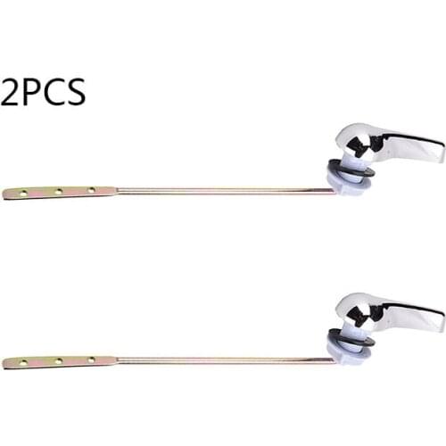 2/5pc Rustproof Toilet Tank Flush Lever Universal Chrome Toilet Wrench Handle Side Mount Toilets Replacement