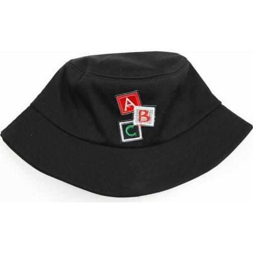 2021 Abc Letter Embroidery Cotton Bucket Hat Fisherman Hat Outdoor Travel Hat Sun Cap Hats for Men and Women 238