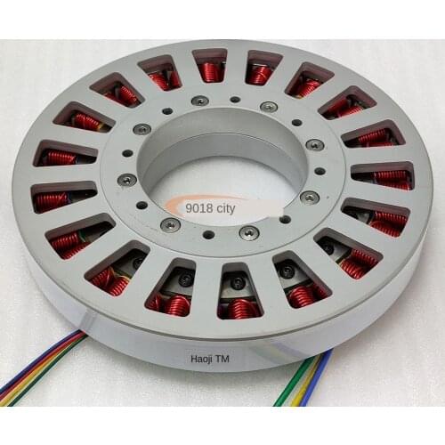 480W Large Hollow Shaft with Super-Low-Speed Disc Brushless DC Motor Flat Thin Multipole with Hall