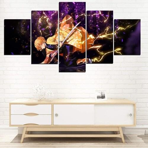 5 Piece Wall Art Canvas Anime Manga Vampire Hunter Figure Electrode Posters And Prints Paintings For Living Room Decoration